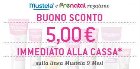 Buono sconto di €5 sui prodotti Mustela 